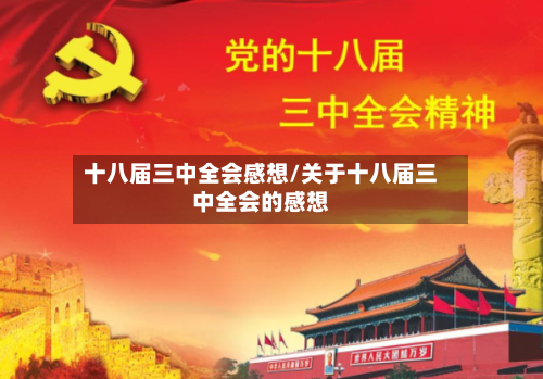 十八届三中全会感想/关于十八届三中全会的感想-第2张图片