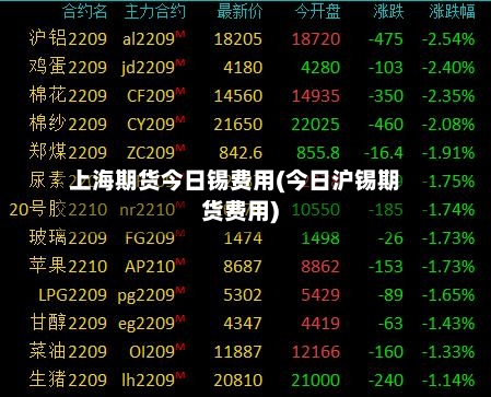 上海期货今日锡费用(今日沪锡期货费用)-第2张图片