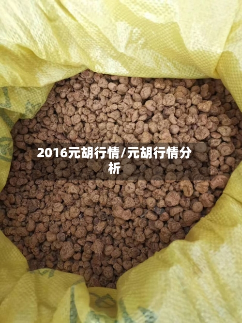 2016元胡行情/元胡行情分析