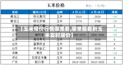 【玉米报价行情哪里看,哪里能看到玉米实时报价】-第2张图片